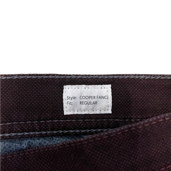 Men’s Brax Cooper Fancy Maroon Pants - Picture 3 of 5